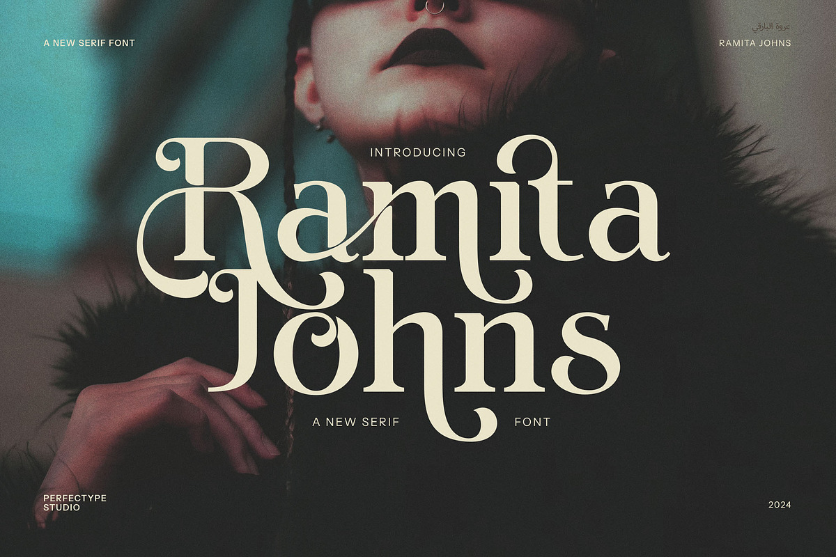 Ramita Johns Stylish Serif Font, a Serif Font by Perfectype (Photo 1 of 8)