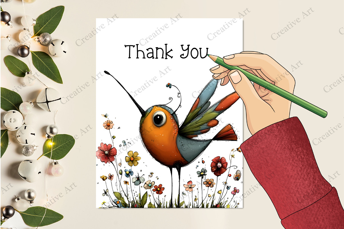 Whimsical Birds Clipart Bundle, an Illustration by Creative Art (Photo 10 of 10)