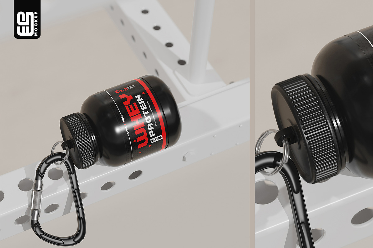 Protein Keychain Container Mockup, a Cups & Container Mockup by SD Mockup (Photo 3 of 4)