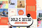 Bold & Retro Social Media Templates, a Social Media Template by Emma Rodriguez Studio (Thumbnail 1 of 3)