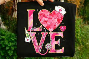 Valentine Love Nurse Png, an Illustration by Libby Wishes