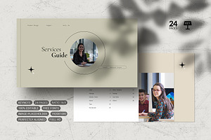 Services Guide Keynote Template, a Presentation Template by White Graphic
