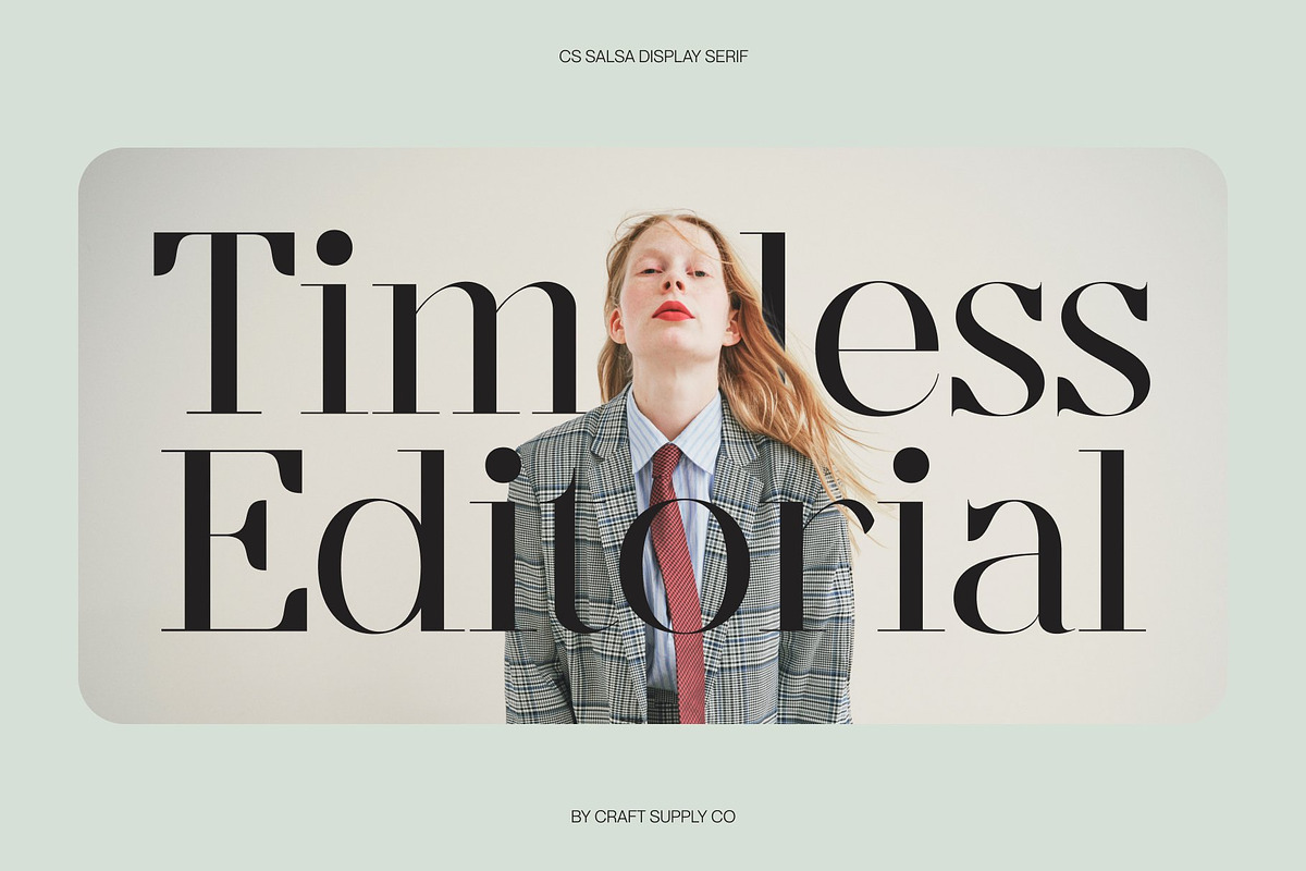 CS Salsa – Elegant Serif Font, a Serif Font by Craft Supply Co. (Photo 2 of 8)