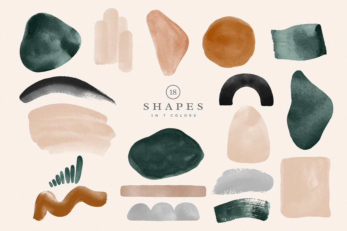 Earthy Abstract Shapes + Logos, a Texture Graphic by Basia Stryjecka (Photo 10 of 20)
