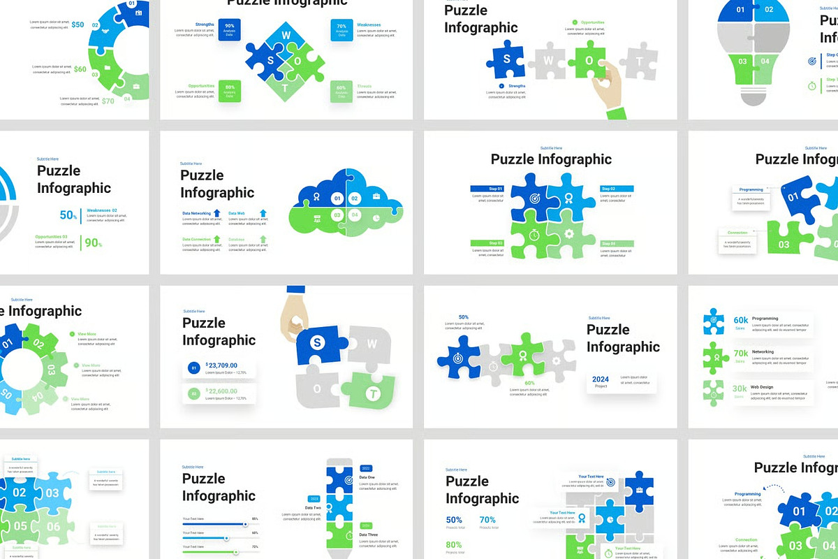 Puzzle Infographic Powerpoint, a Presentation Template by Fit-tee (Photo 2 of 2)