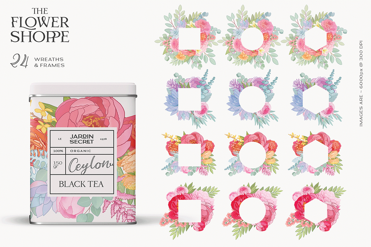 The Flower Shoppe | Flower Clipart, an Illustration by Ayca Atalay (Photo 8 of 10)
