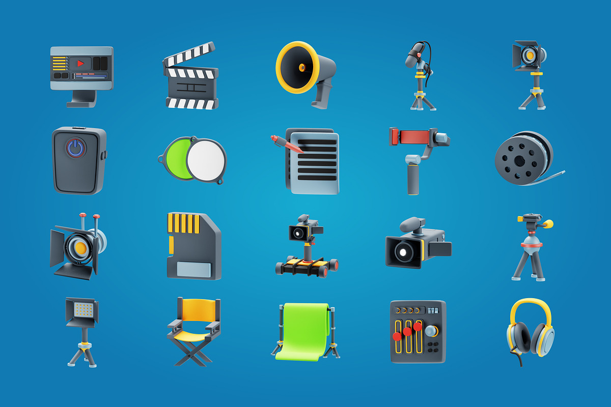 3D Movie Making Icon, an Object 3D Model by SLAB! Design (Photo 4 of 4)
