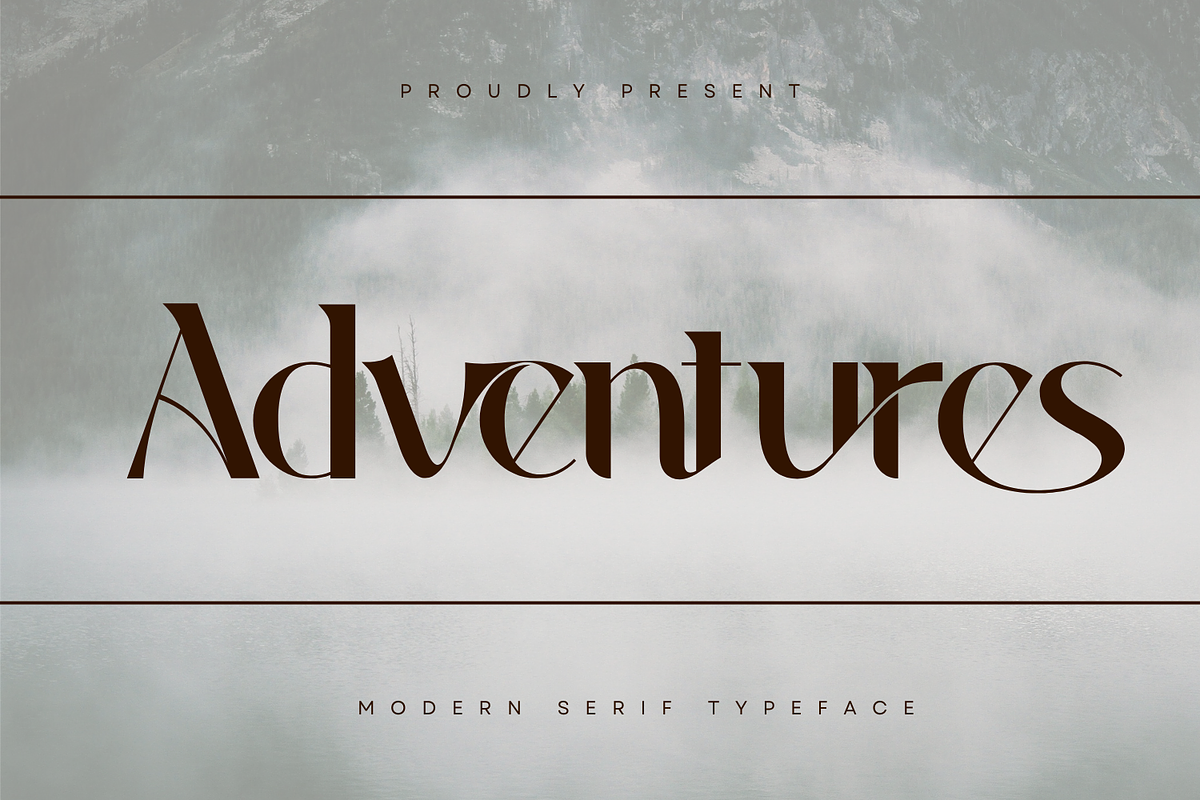 Adventures | Modern Elegant Font, a Sans Serif Font by 177Studio (Photo 1 of 8)