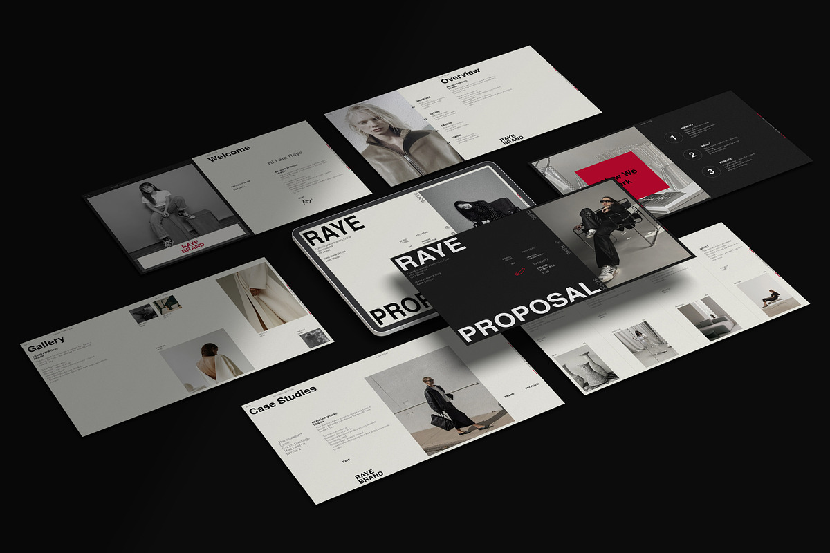 RAYE | Brand Proposal Template, a Presentation Template by slidestock55 (Photo 9 of 10)