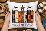 Spooky Halloween Bookish Teacher PNG, a Seasonal Illustration by OK Design (Thumbnail 5 of 5)