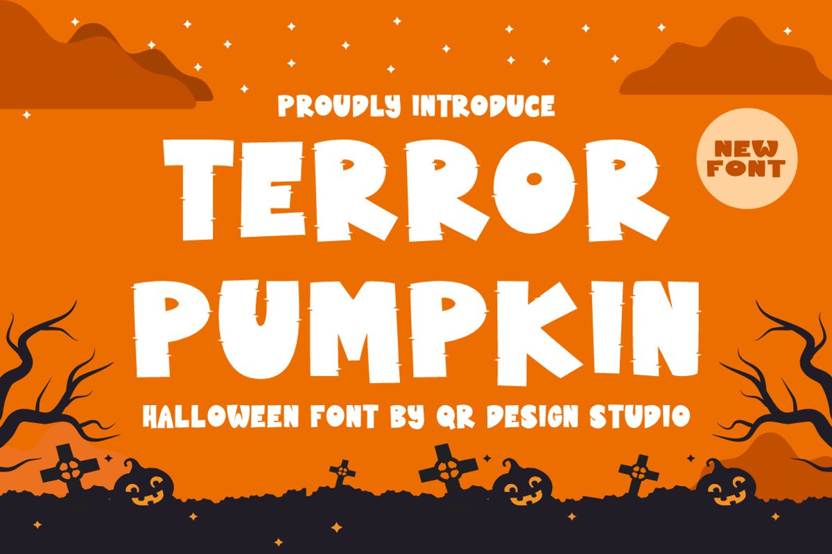 Terror Pumpkin - Halloween Font, a Blackletter Font by QR Design Studio (Photo 1 of 7)