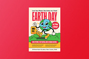 Retro Earth Day Flyer, a Flyer Template by Aiyari Graphic (Thumbnail 1 of 3)