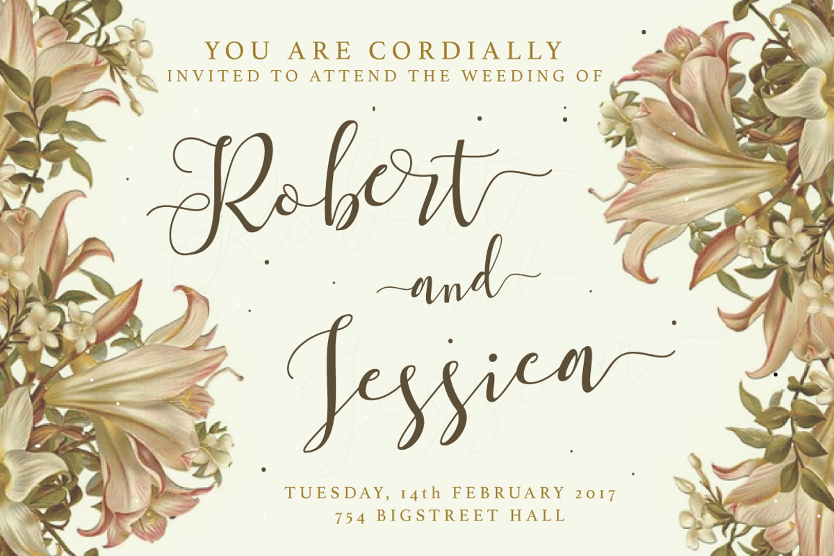 Roselline Typeface preview 3