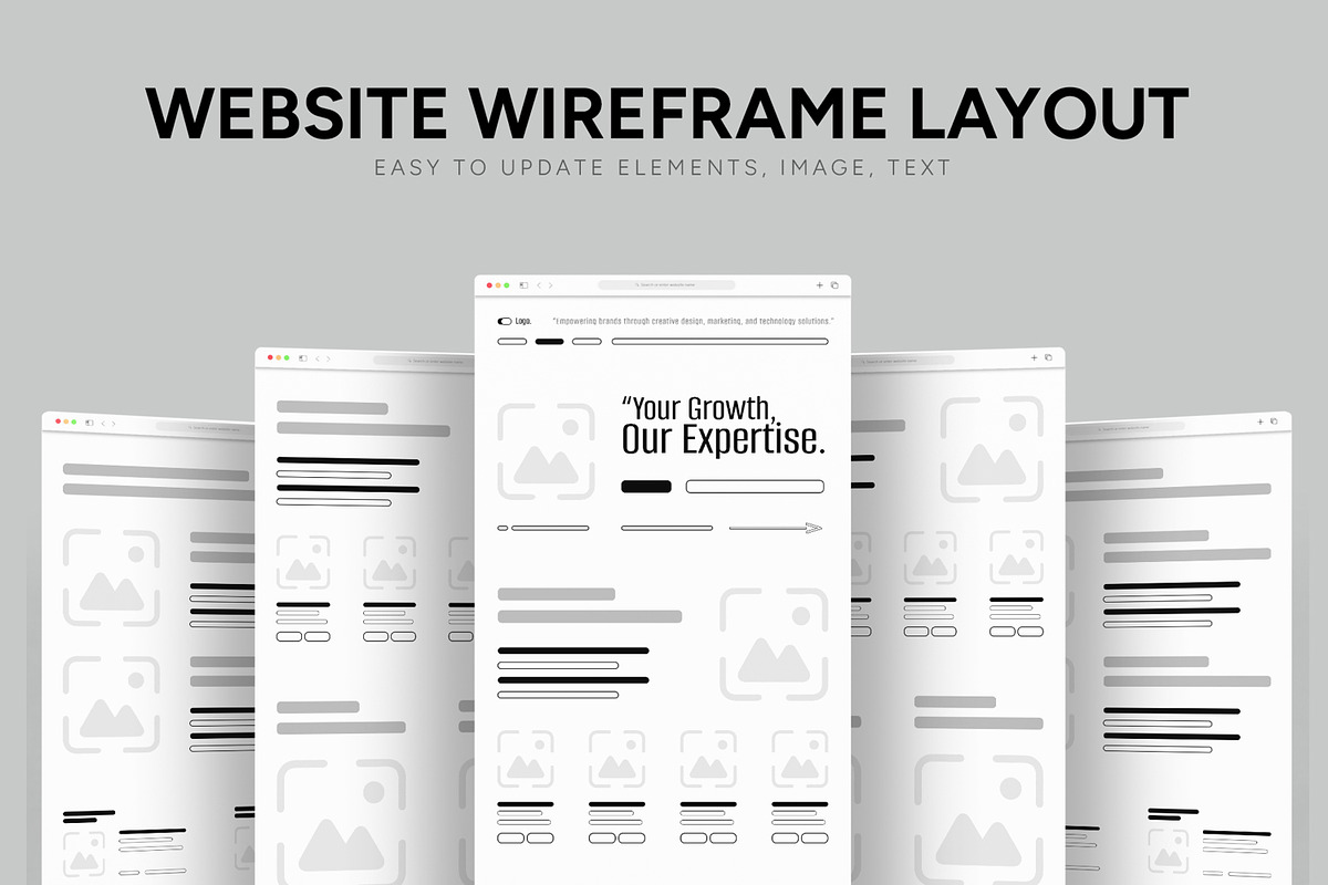 Website Wireframe Design, a Wireframe Template by CreativeShaper (Photo 1 of 6)