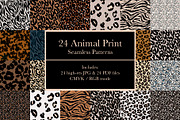 24 Animal Print Patterns Set, a Pattern Graphic by Anis Illustration (Thumbnail 1 of 5)