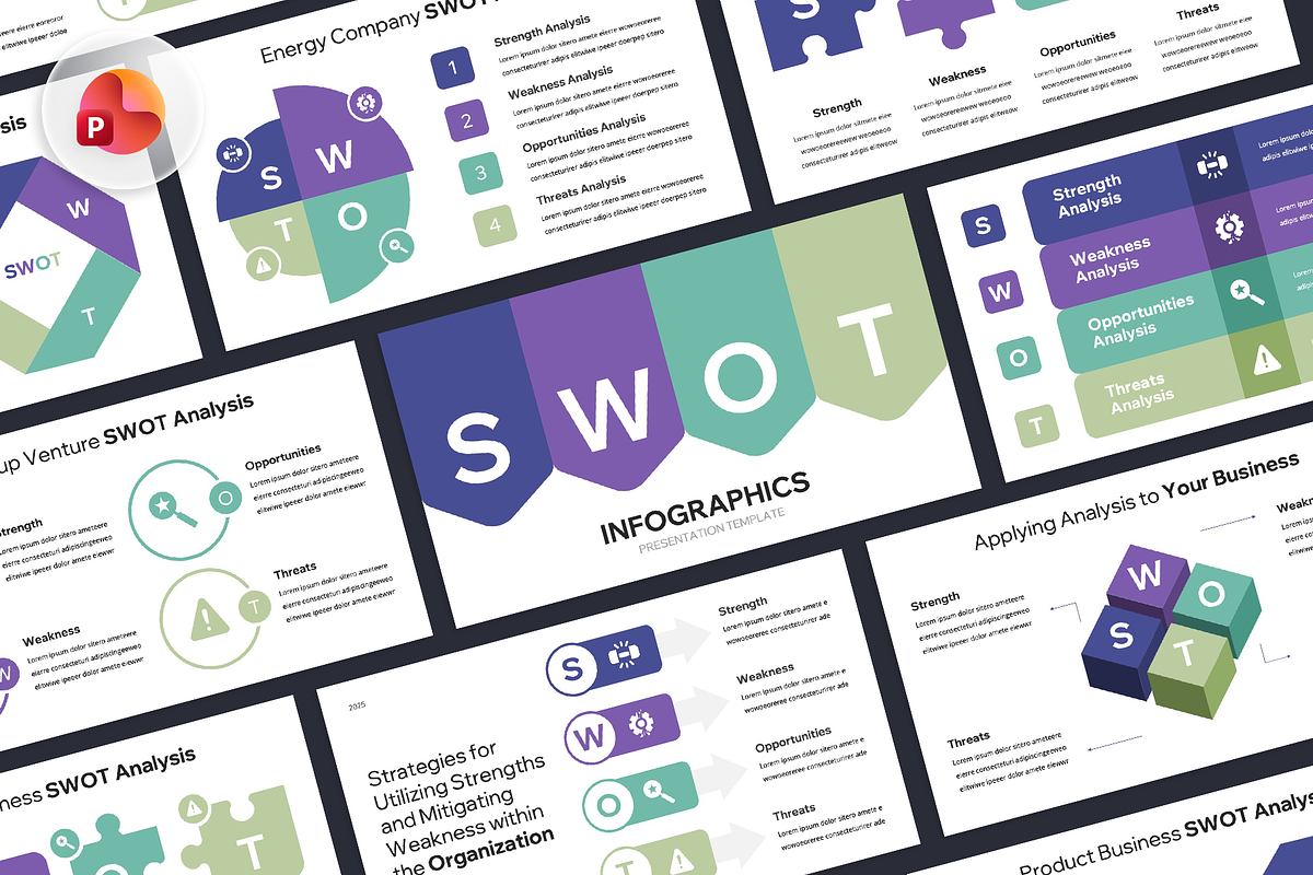SWOT Infographics PowerPoint, a Presentation Template by rgbryand (Photo 1 of 7)