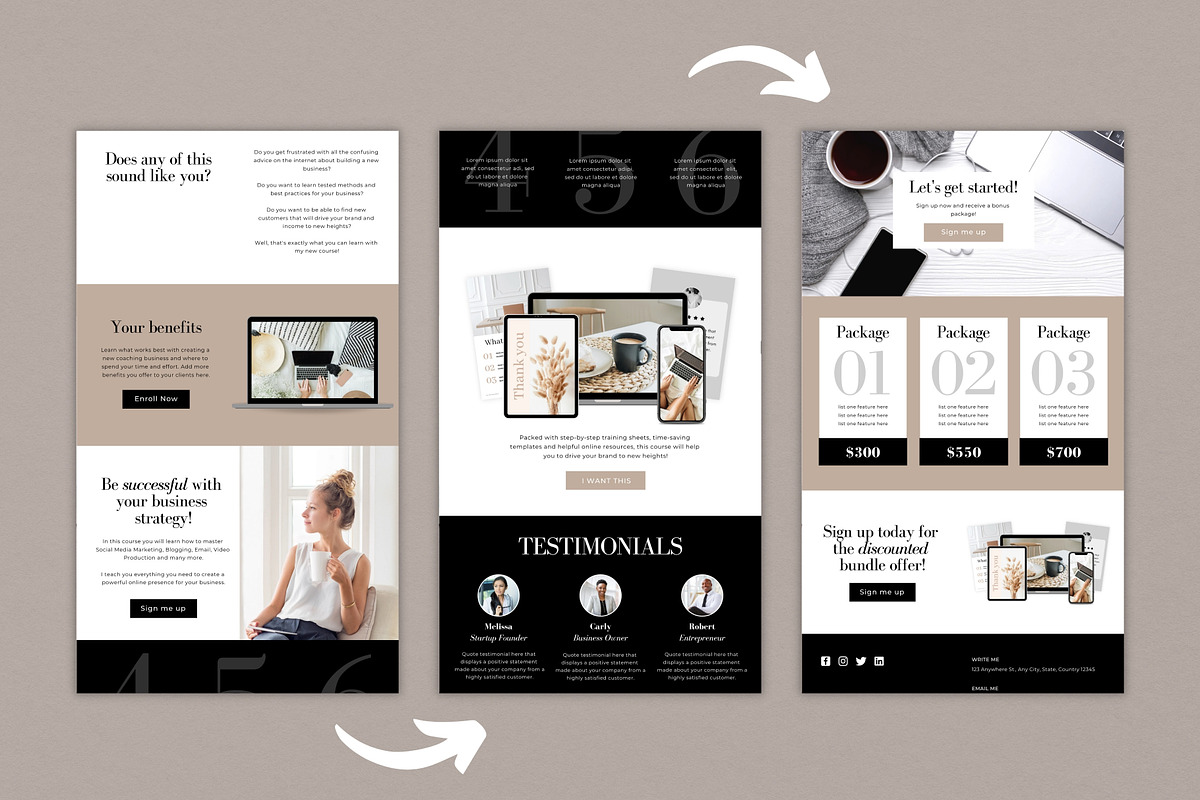 Classic Course Sales Page Template, a Websites & App Template by DeeBeeDesign (Photo 6 of 10)