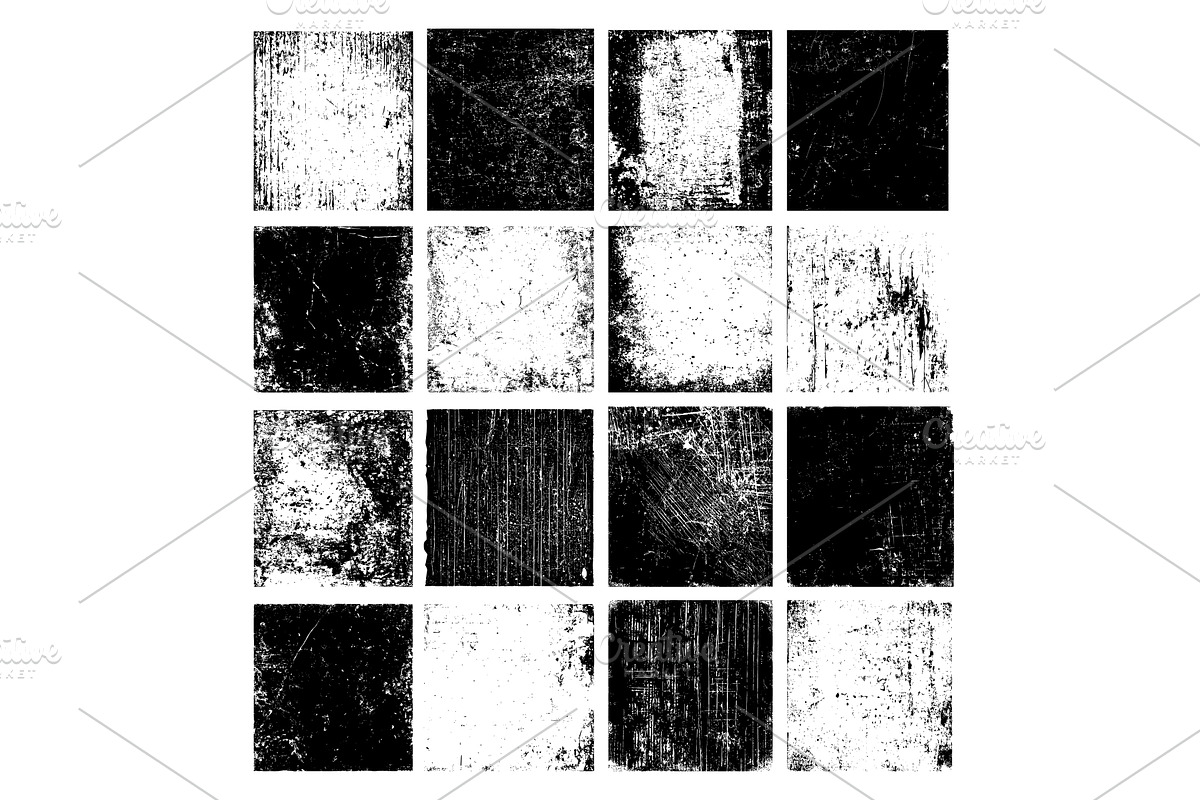 Grunge squares textures black vector, a Texture Illustration by Onyx