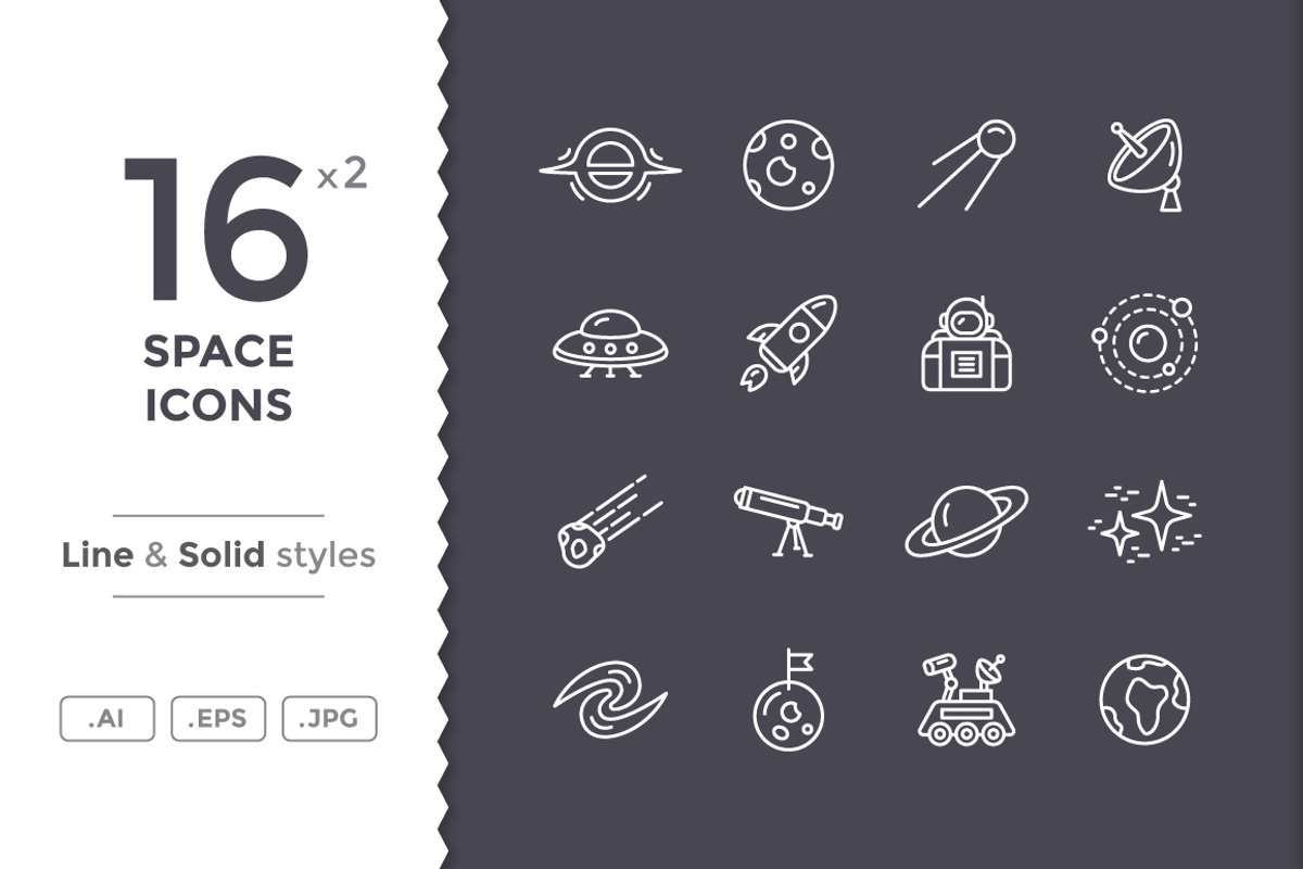 Space Icons, a Solid Icon by filborg (Photo 1 of 2)