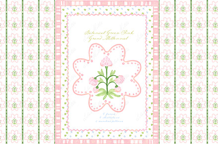 Grand millennial Botanical Pink Gree, a Graphic by LABFcreations