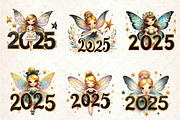 New Year Fairy Girls Clipart, an Illustration by CreationArt (Thumbnail 3 of 4)