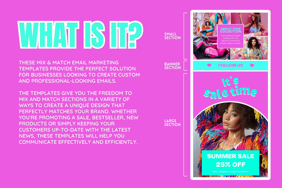 Colorful Newsletter Templates, an Email Template by SunshineStudioBoutique (Photo 2 of 8)