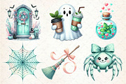 Pastel Mint Halloween Clipart, an Illustration by Dream Creation (Thumbnail 6 of 7)