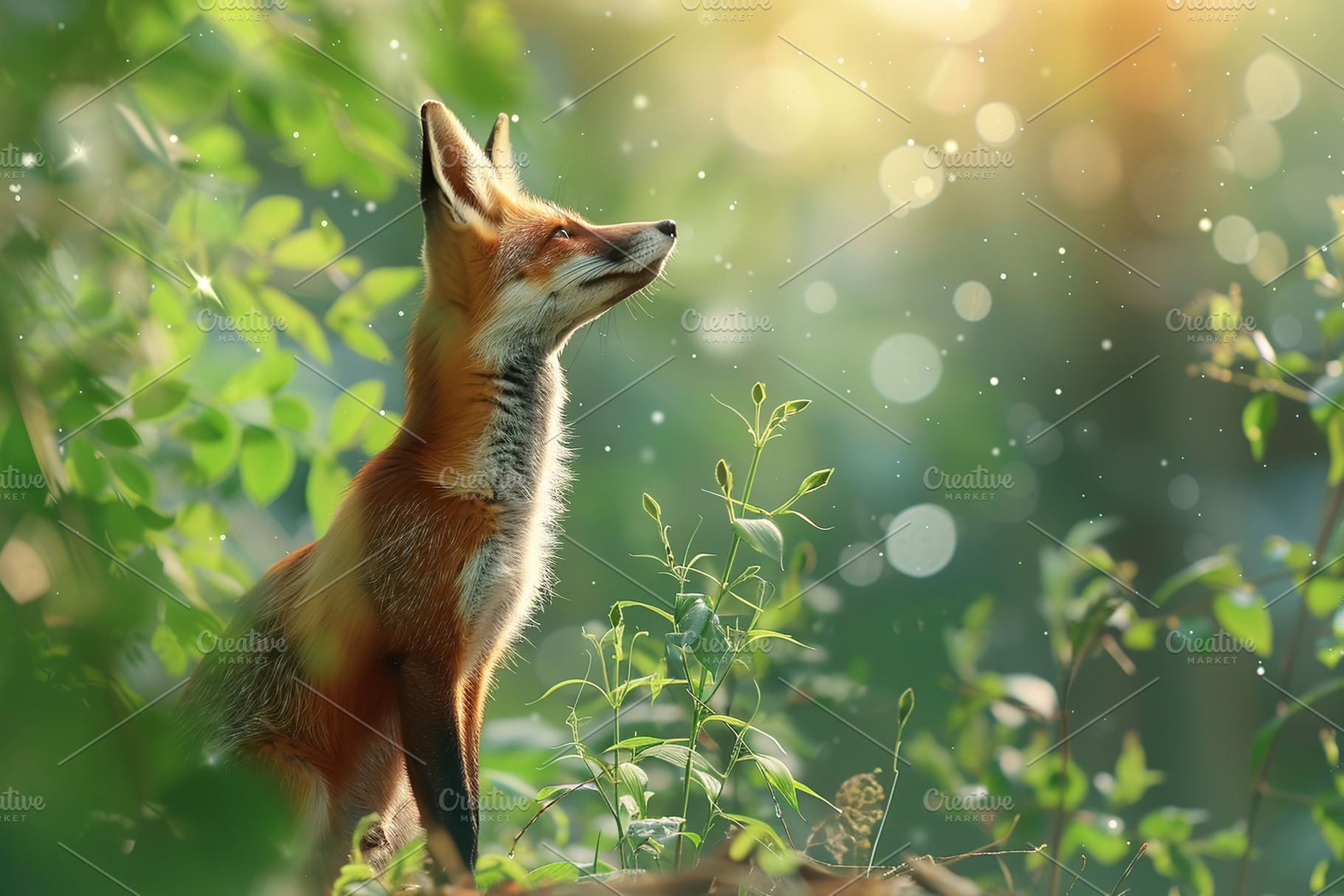 Wild fox in summer natural forest, an Animal Photo by AlyaAnd