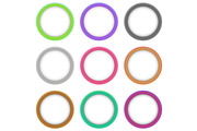 Set of Modern Colorful Oval Banners, a Decorative Illustration by FineArtStudio (Thumbnail 1 of 3)