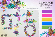 Monarch Butterflies watercolor clips, a Decorative Illustration by CpandoShop (Thumbnail 3 of 5)