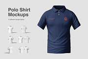 High Quality Polo Shirt Mockup, a Shirt Mockup by graphiccrew (Thumbnail 1 of 13)