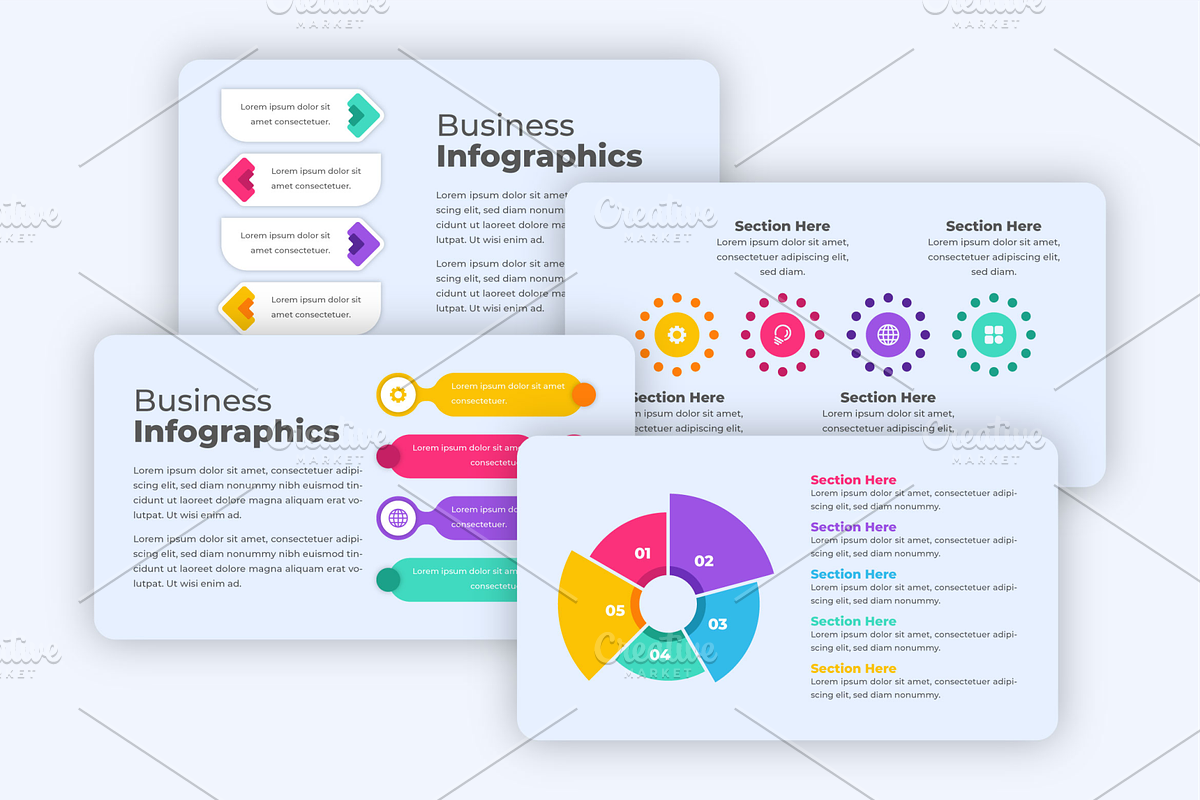 Creative Infographics Bundle, a Presentation Template by Artiveko (Photo 1 of 5)
