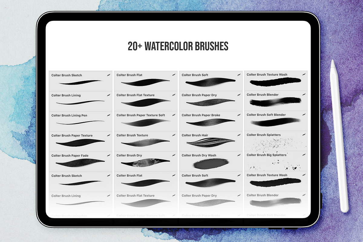 Procreate Colter Brush - Watercolor, a Brush Add-On by Nurmiftah (Photo 5 of 7)
