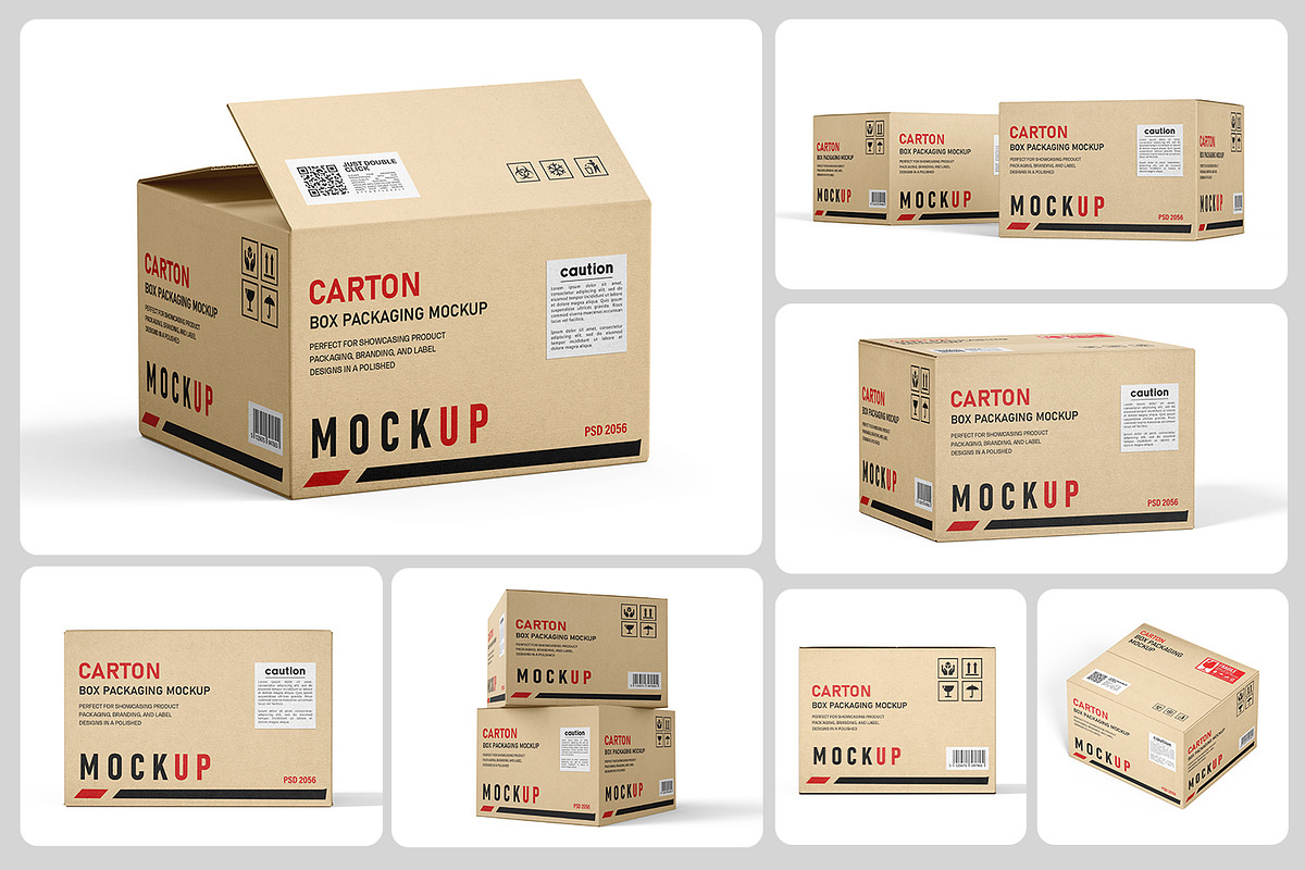 Kraft Carton Packaging Box Mockup, a Packaging Mockup by Ram Studio (Photo 3 of 13)