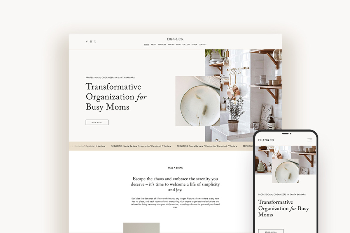 Squarespace Website Template, a Squarespace Template by Peachy Branding (Photo 3 of 9)