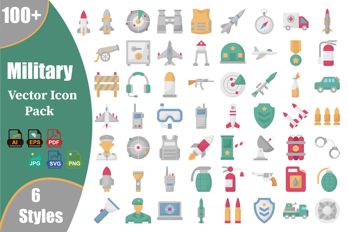 Military Symbols Vector Icons Pack, an Icon by Vector Portal (Photo 1 of 6)