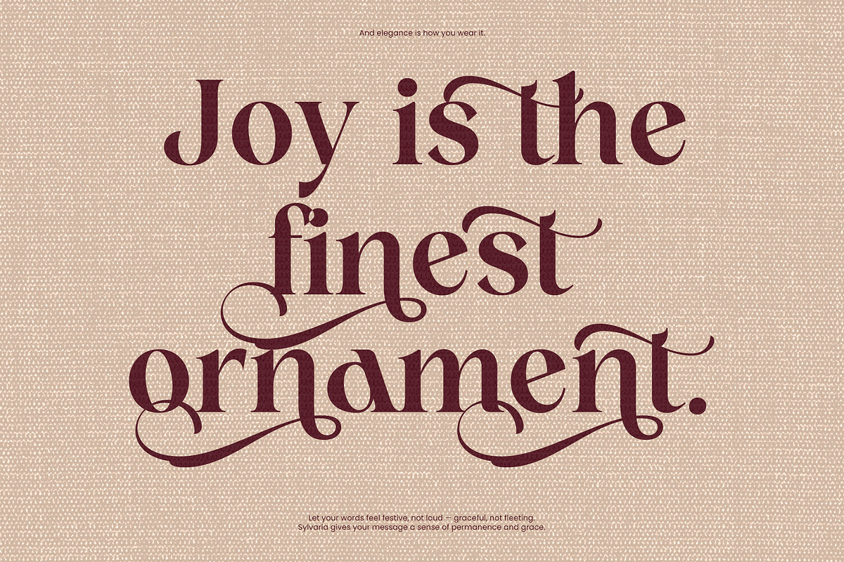 Sylvaria - Elegant Christmas Font, a Serif Font by Inviline.co (Photo 10 of 10)