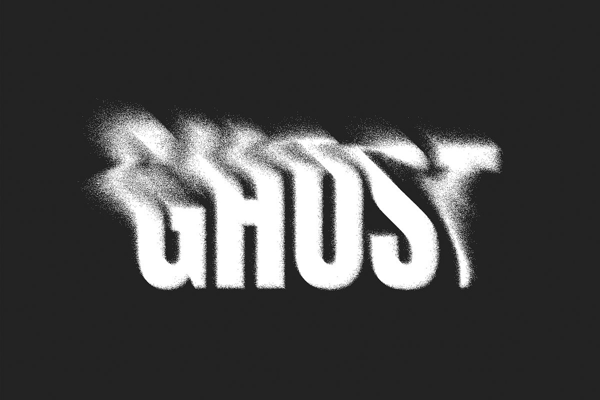 Grain Ghost Text Effect, a Layer Style Add-On by Xtrahive