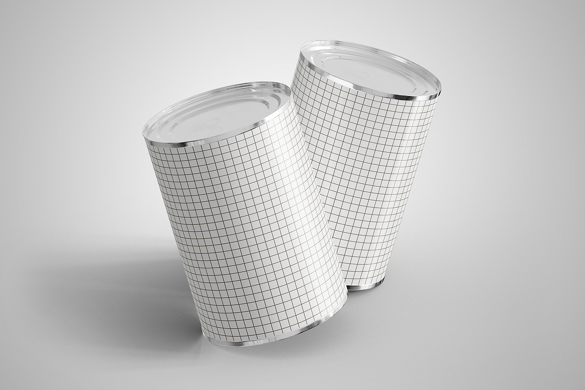 Canned Food Mockup 10 PSD Files, a Cups & Container Mockup by Muhazdinata (Photo 11 of 21)