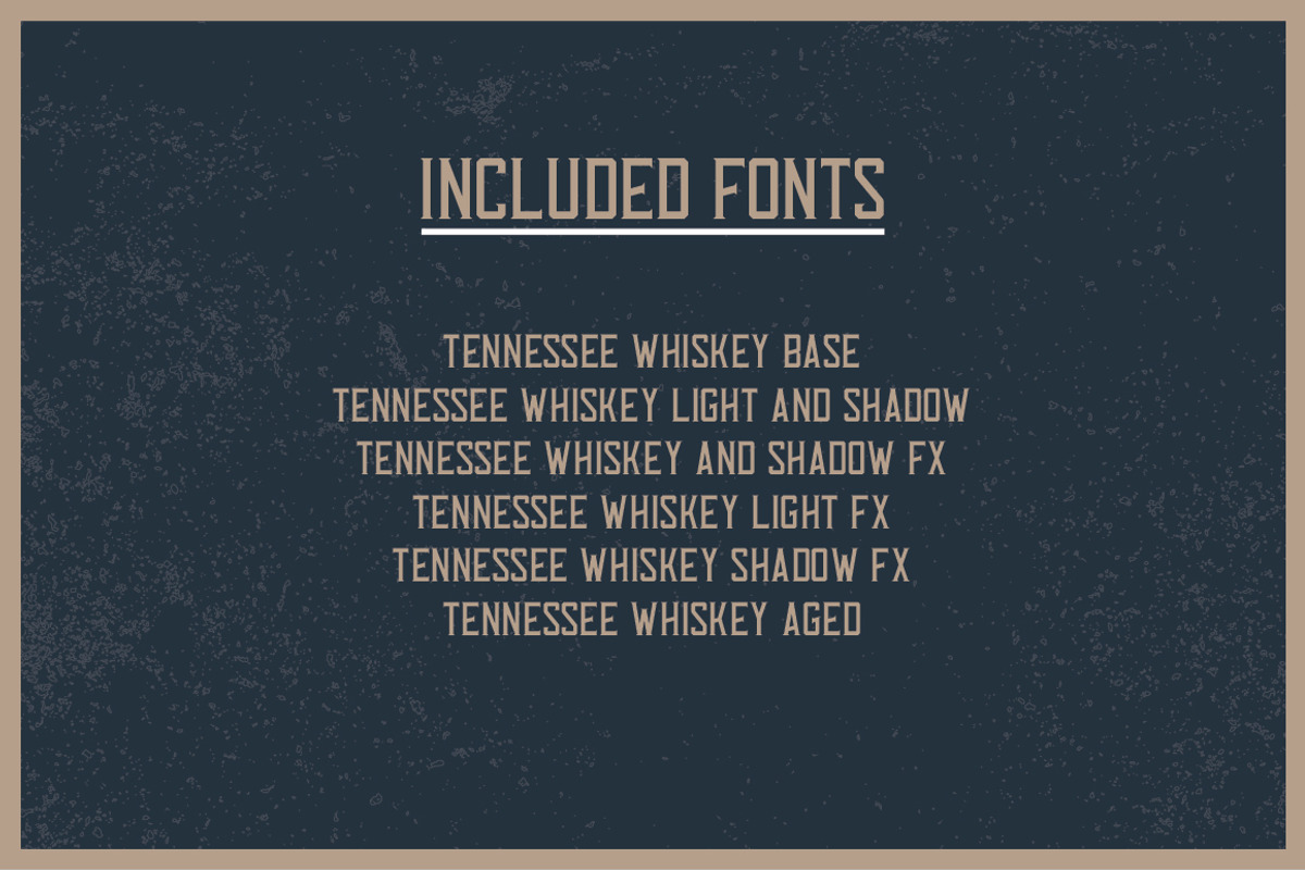 Tennessee Whiskey label font preview 5