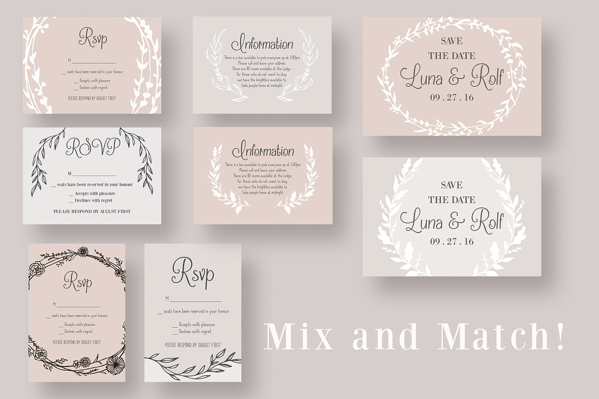 The Dreamy Wedding Collection, an Invitation Template by Knotted Design (Photo 3 of 5)