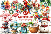 Tropical Christmas Clipart PNG, an Illustration by Dream Creation (Thumbnail 1 of 5)