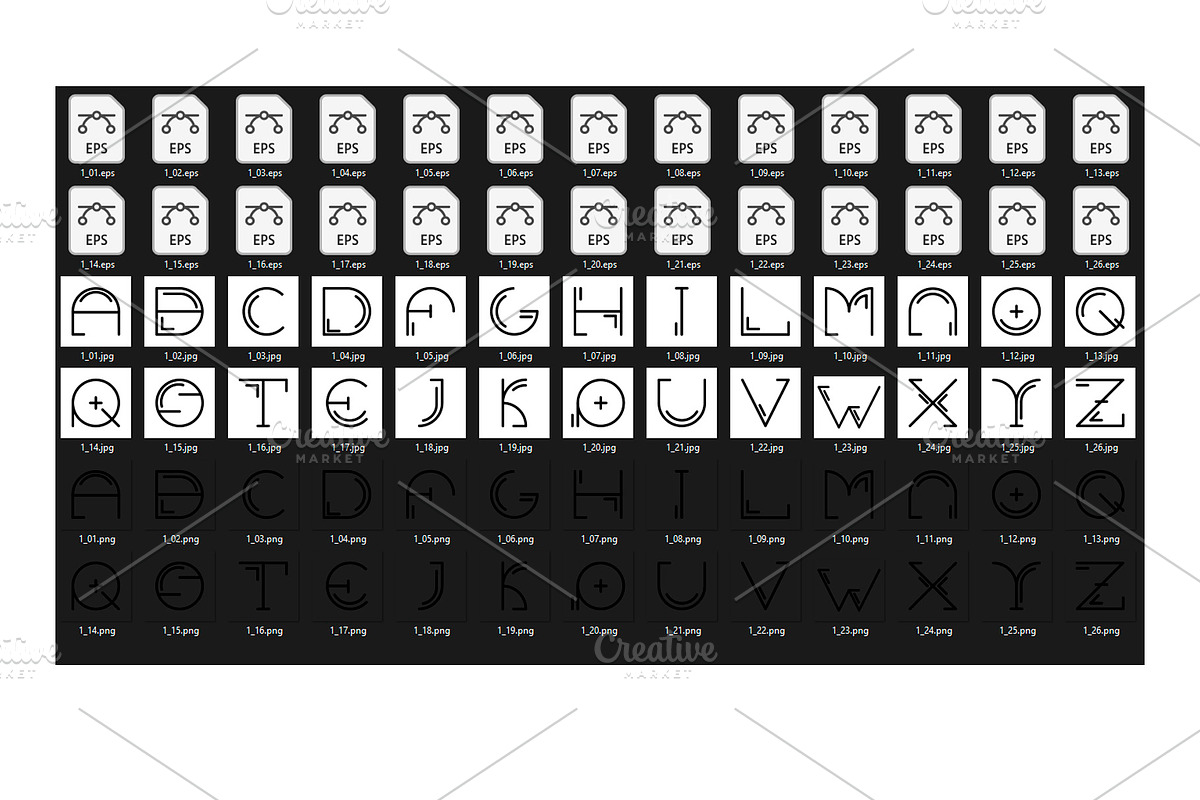 BigMan Alphabet Letters, a Symbol Font by Iryna Danyliuk (Photo 2 of 3)