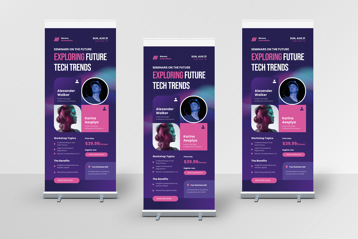 Conference Seminar Roll Up Banner, a Print Template by Annora Studio (Photo 1 of 5)