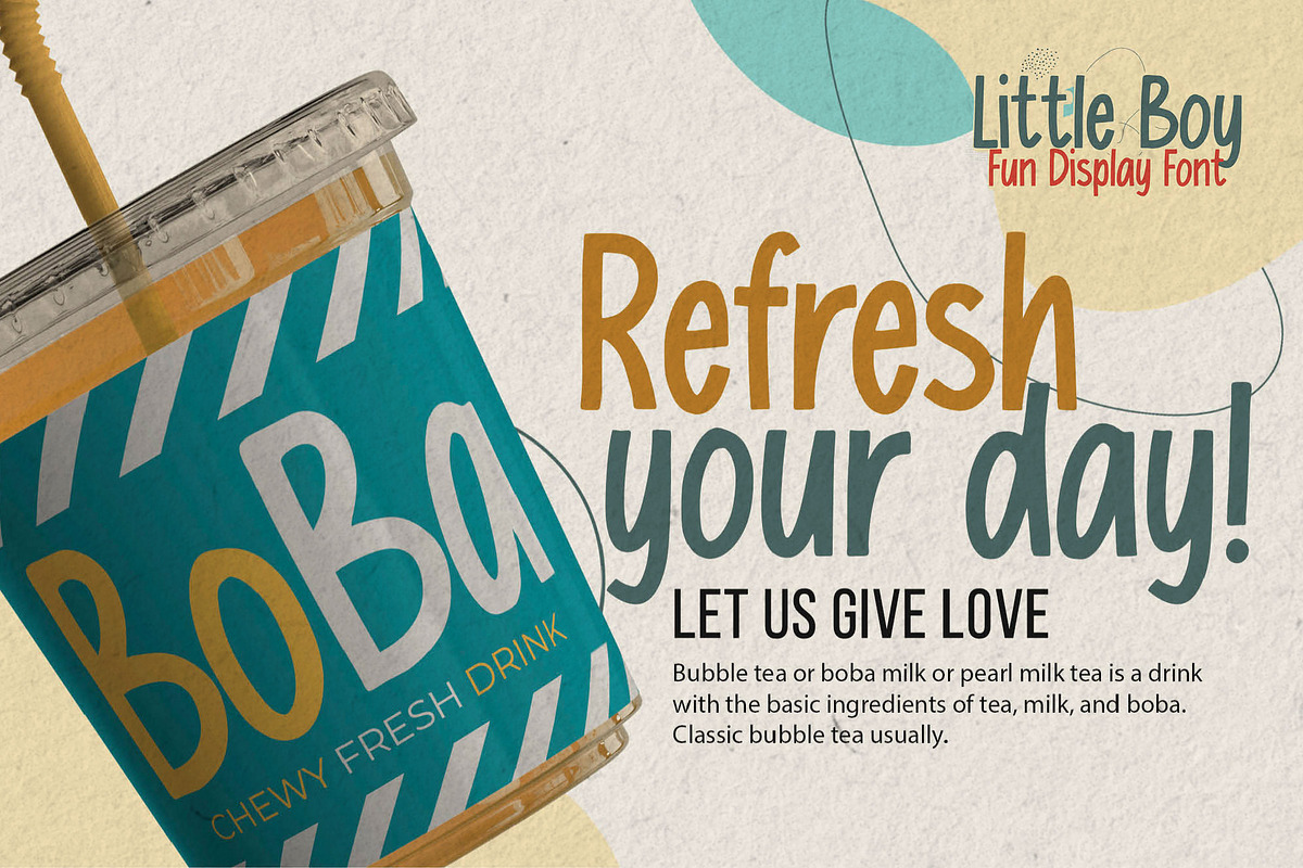 Little Boy - Fun Display Font, a Font by Gassstype (Photo 4 of 8)