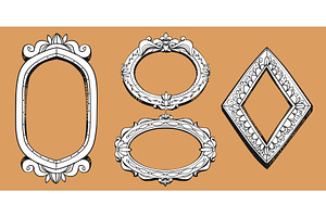 Y2k hand drawn vintage frame set, an Object Illustration by art PVP - market