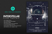 SPACE INTERSTELLAR Flyer Template, a Flyer Template by OVNI-TEMPLATES (Thumbnail 1 of 4)