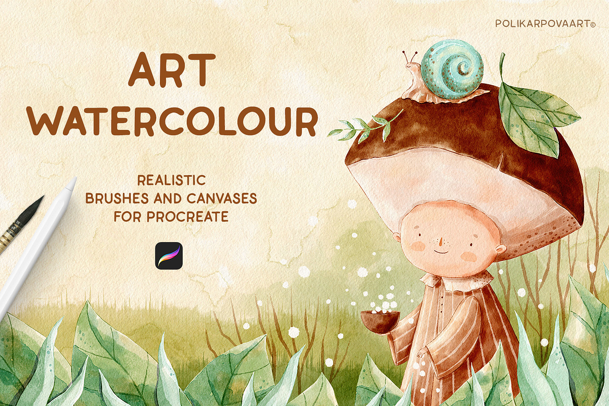 Art Watercolor - Brushes & Canvases, a Brush Add-On by polikarpovaart (Photo 1 of 16)