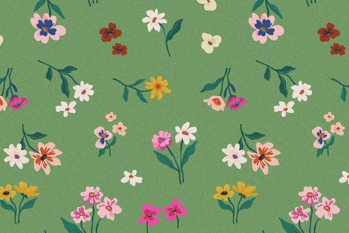 Naive Matte Gouache Floral Pattern, a Pattern Graphic by likorbut (Photo 12 of 14)