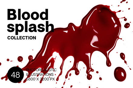Blood splash. Collection, a Healthcare Illustration by Handmadefont